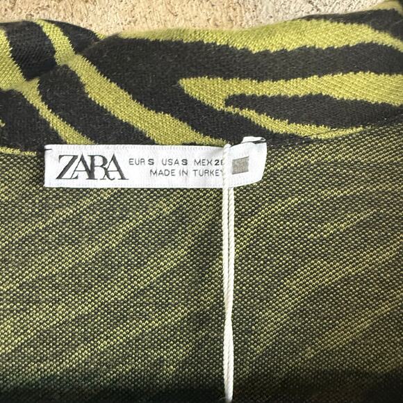 Zara Zebra Print Two Piece Set Crop Top + Flare Pants NWT Women S Y2K Streetwear - Picture 9 of 10